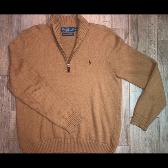 Polo Ralph Lauren Other - Brown Polo Quarter Zip Sweater